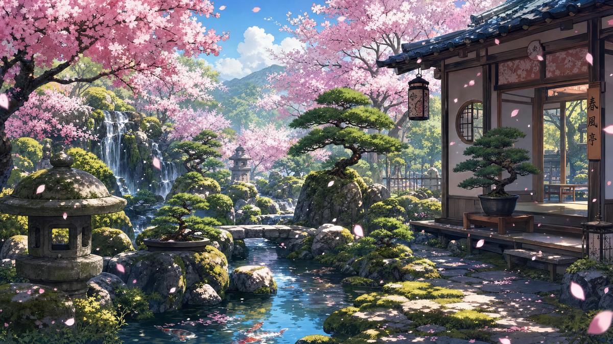 清风生活 清风生活视频：日式庭院盆景设计视频演示教学